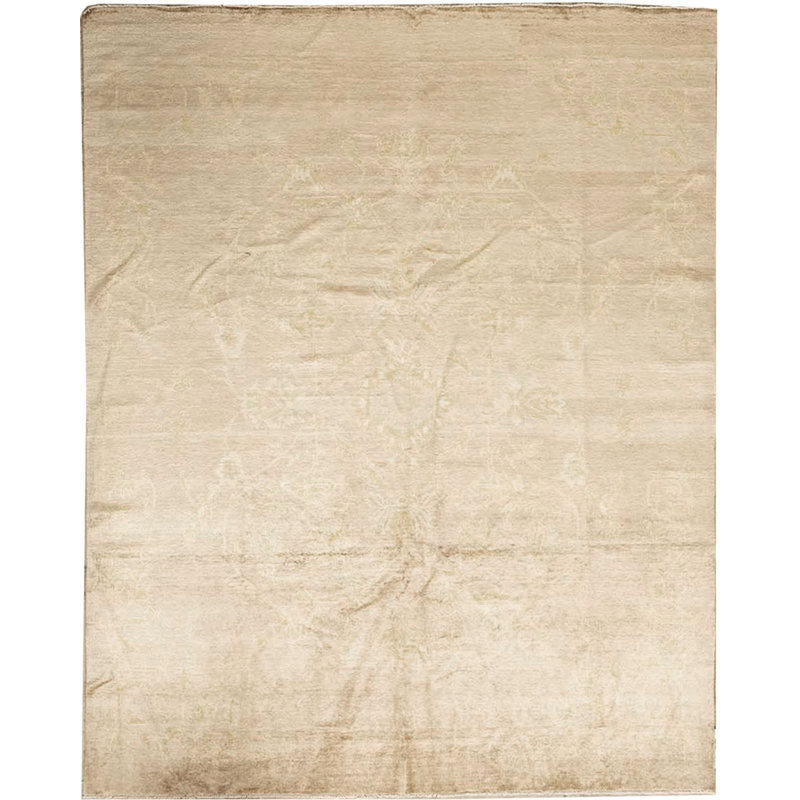 Hand-Knotted High-Quality Brown and Brown Area Rug