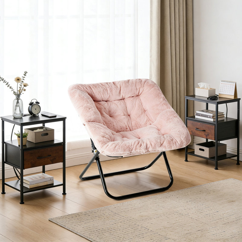 Ensemble de 2 tables de chevet, Brun-noir