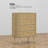 Ceriyah 39.8"H 5-Drawer Wood Chest with Rattan Drawer Fronts