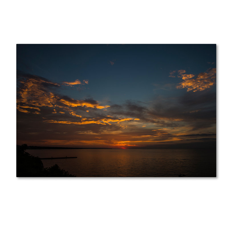 Cattima «Golden Hour Lake Erie», reproduction de photo sur toile tendue, H 16 po x l 24 po x P 2 po