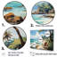 Turquoise Seaside Trek I - ensemble d'art mural en toile de bicyclette-107739648