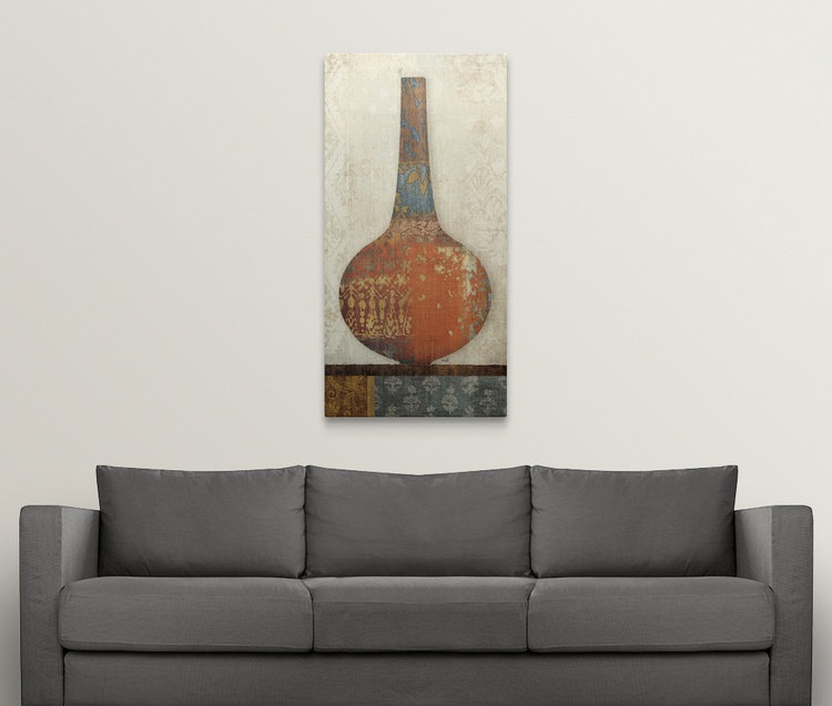 « i », impression Indian Vessel, H 48 po x l 24 po x P 1,5 po, Toile