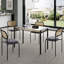 Alecsis Glass Top Metal Base Dining Table