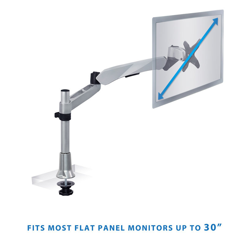 Mount-It Full Motion Height Adjustable Single LCD Monitor Desk Mount | Fits Up to 32 in. Screens