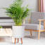 Concrete Effect Cylinder Round Planter on Hardwood Legs, Round Indoor Plant Pot Stand for Indoor Plants, Indoor Flower Pot with Honeycomb Pattern-89142827-89142825