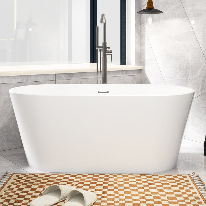 59'' x 31.1'' Soaking Acrylic Bathtub