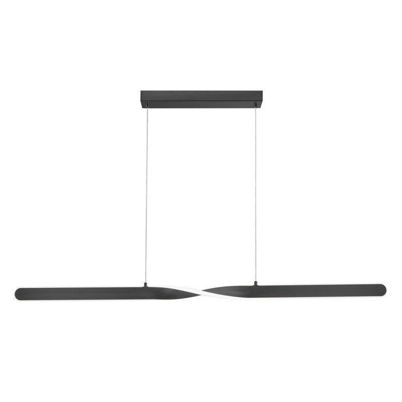 Adalayna 2 - Light Kitchen Island Linear LED Pendant, Black