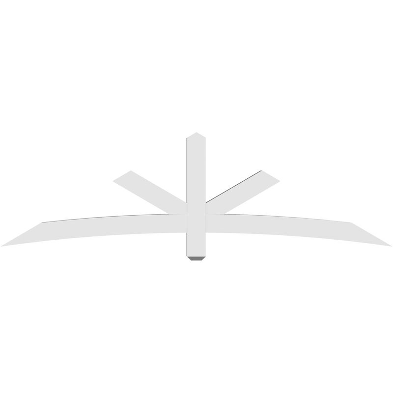 Support de pignon Alberta Alberta, H 24,5 po x l 84 po (pas: 7/12), P 4 po x F 4 po, PVC