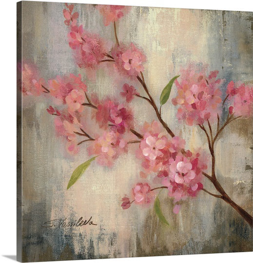 «Cherry Blossom II» par Anieyah, reproduction d'art sur toile, H 30 po x l 30 po x P 1,25 po