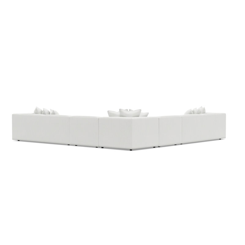 Bliss Sectional, 28" H x 160.5" W x 160.5" D, White Polyester Blend