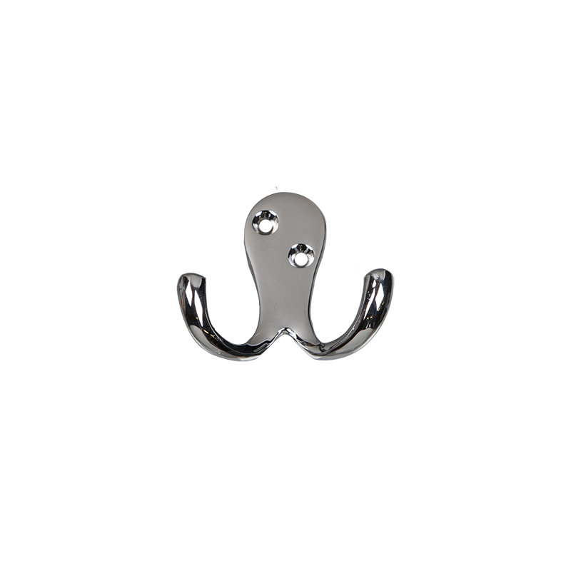Aralia Brass Wall Wall Hook, Polished Chrome