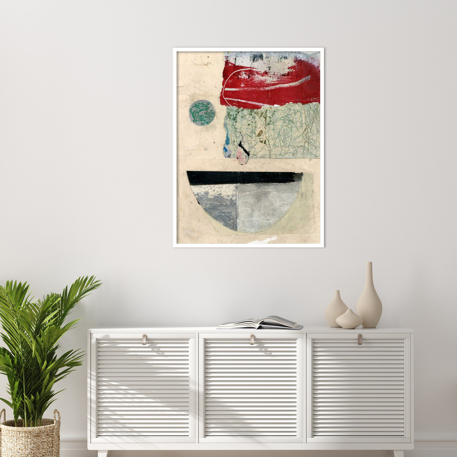 Fresno "Natural Elements No. 2" Print, 41" H x 31" W, White