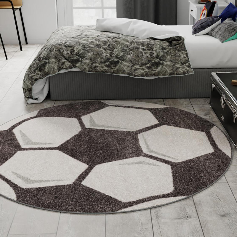 Tapis de soccer Whimsy Kids, Rond 6 pi 7 po