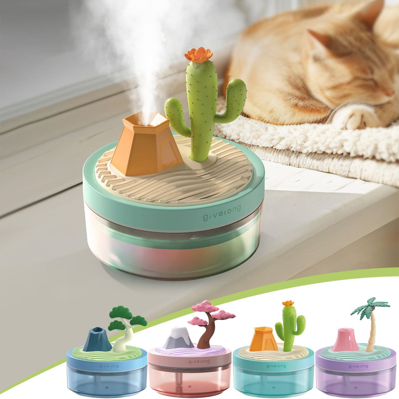 New Mood Light Humidifier Mini Bedroom Living Room Office Silent Spray Desktop Hydration Device