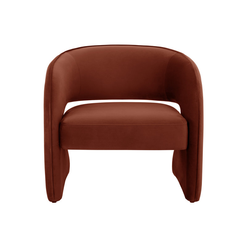 Lounge Chair, Orange Polyester