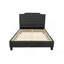 Mobilier de chambre à coucher tête de lit tapissier capitonné noir