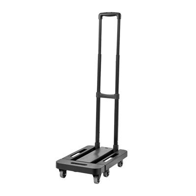Heavy Duty Folding Hand Truck with Expandable Base - 500 lbs Capacity Collapsible Platform Cart Dolly for Moving