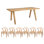 6 - Person Solid Wood Top Four Leg Base Dining Set