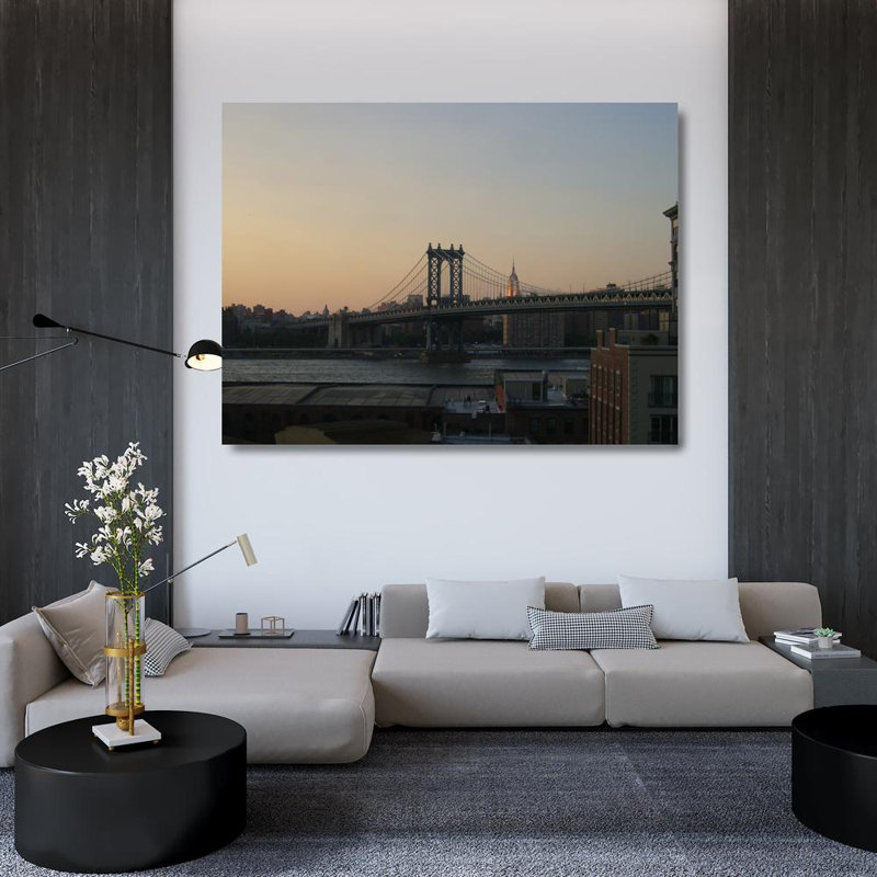Pont de Brooklyn à New York, H 36 po x l 48 po