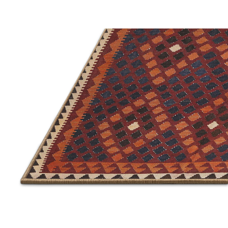 Tapis orange / brun Alderwood, Rectangle 2 pi x 5 pi