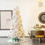 Johvan Pre-Lit White Pine Christmas Tree with LED Twinkling Lights-1895177866