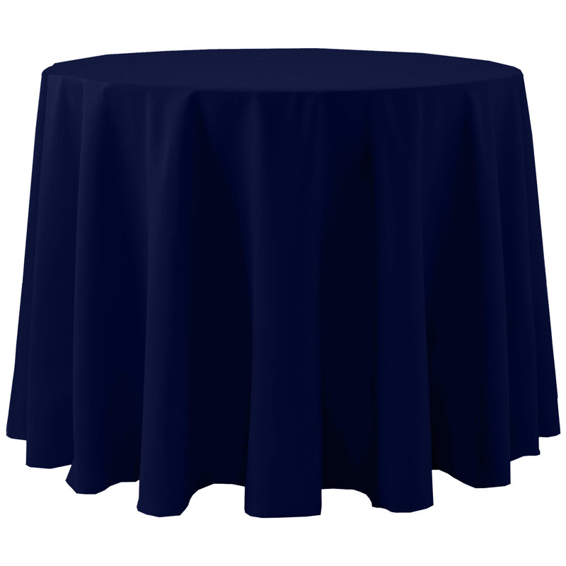 Ultimate Textile -2 Pack- Cotton-Feel 102-Inch Round Fine Dining Tablecloth, Ivory Cream, 102" x 102", 3, Deep Royal