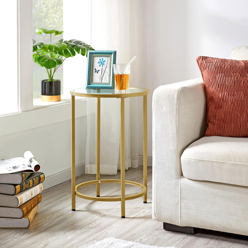 Glass Top End Table