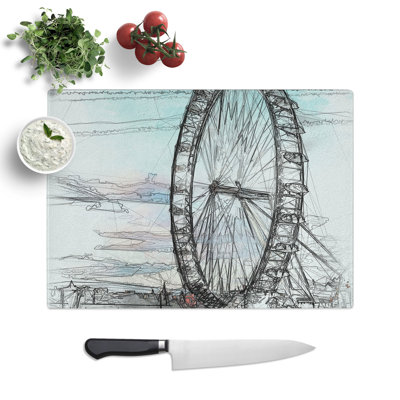 Tempered Glass the London Eye Chopping Board
