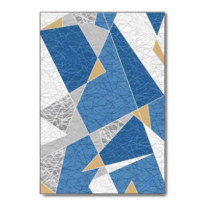 Performance Cotton Washable Geometric Indoor / Outdoor Rug