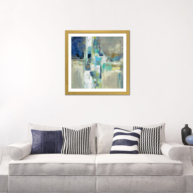 «Spring Water» par Silvia Vassileva - reproduction d'art, Papier encadré doré, Blanc, H 24 po x l 24 po x p 1 po