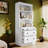 83.4"Tall Two Bookshelf With Two Corner Shelf