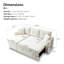 Canapé-lit modulaire en L 85,5 po-1606762375