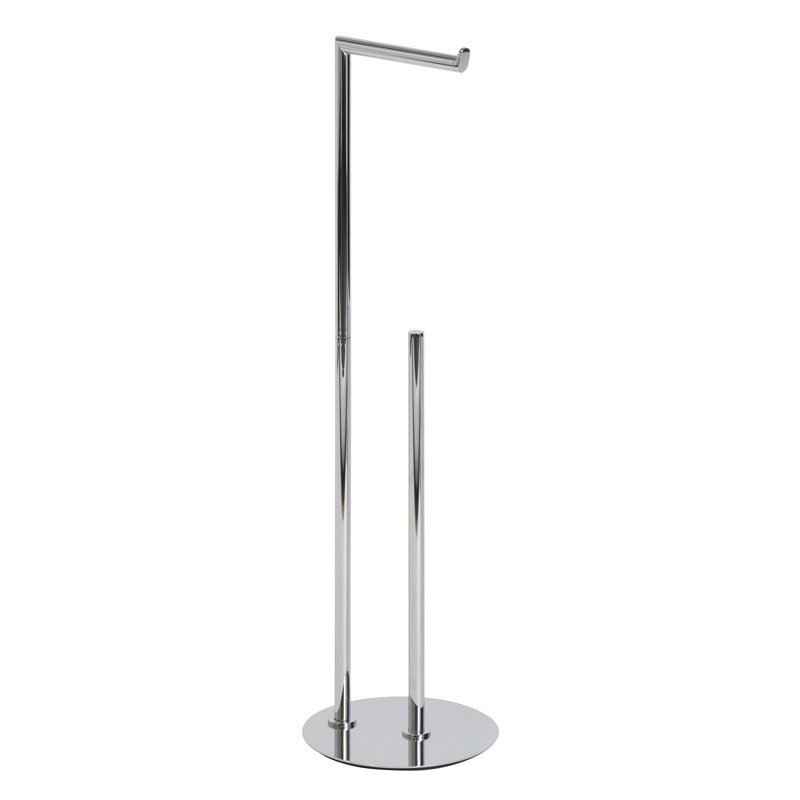 Bhavisha Chrome & Spare Combo Free Standing Toilet Roll Holder