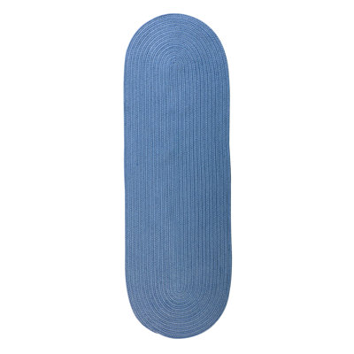 Tapis de surface bleu tressée à la main réversible Wickersham