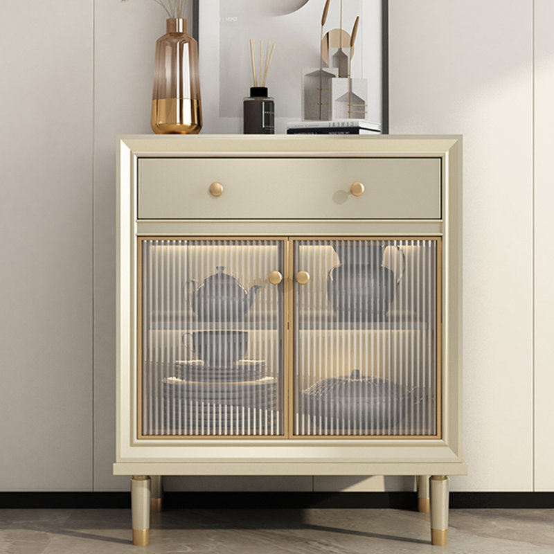 Armoire de rangement simple en bois massif de luxe léger