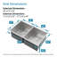 33"X19" Embedded Double Bowl Kitchen Sink, Undermount Handmade Sink In Brushed (Sink Only)
