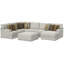 Aguilar - Canapé modulaire 3 pièces avec sièges confortables, 9 coussins décoratifs inclus et 1 repose-pieds cocktail 46 po inclus-791171154