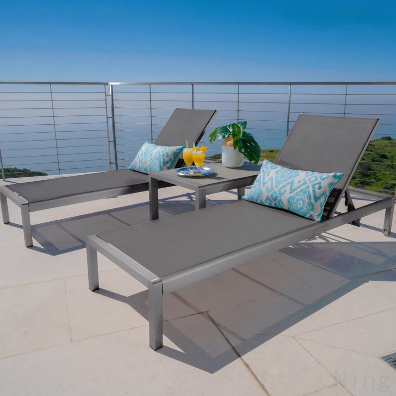Chaise longue Gry (Mp2) (ensemble de 2), Gris