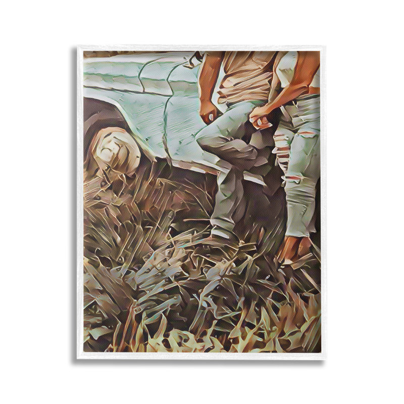 «Country Country» par Jesse Keith, H 20 po x l 16 po, Giclée encadrée blanc bord de mer