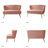 Euclid 47" Velvet 2-Seat Armless Loveseat-905681832