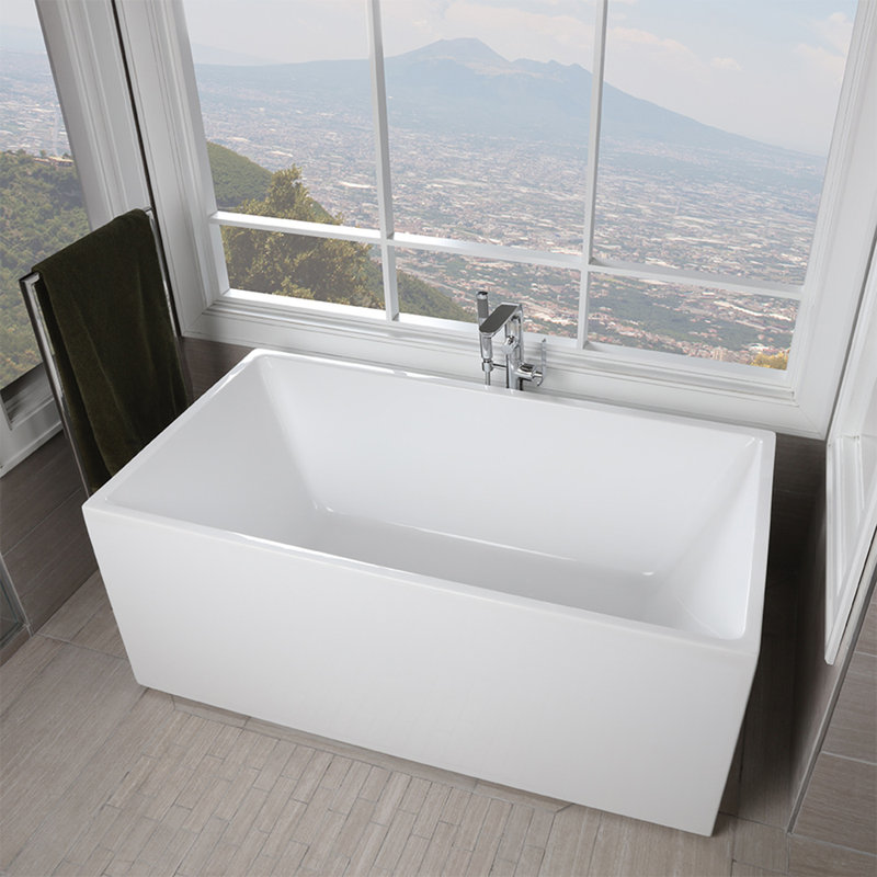 Aquasei 59.12'' L Freestanding Soaking Bathtub