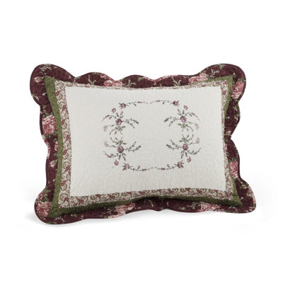 Brooke Embroidered Floral Single Pillow Sham