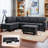 3-piece Linen Sectional Sofa-1306251914