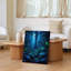 Toile, "Mystical Forest Scene Illuminated By Soft Ethereal Blue Bioluminescence", art mural parmi des feuilles surdimensionnées luxuriantes-760467169