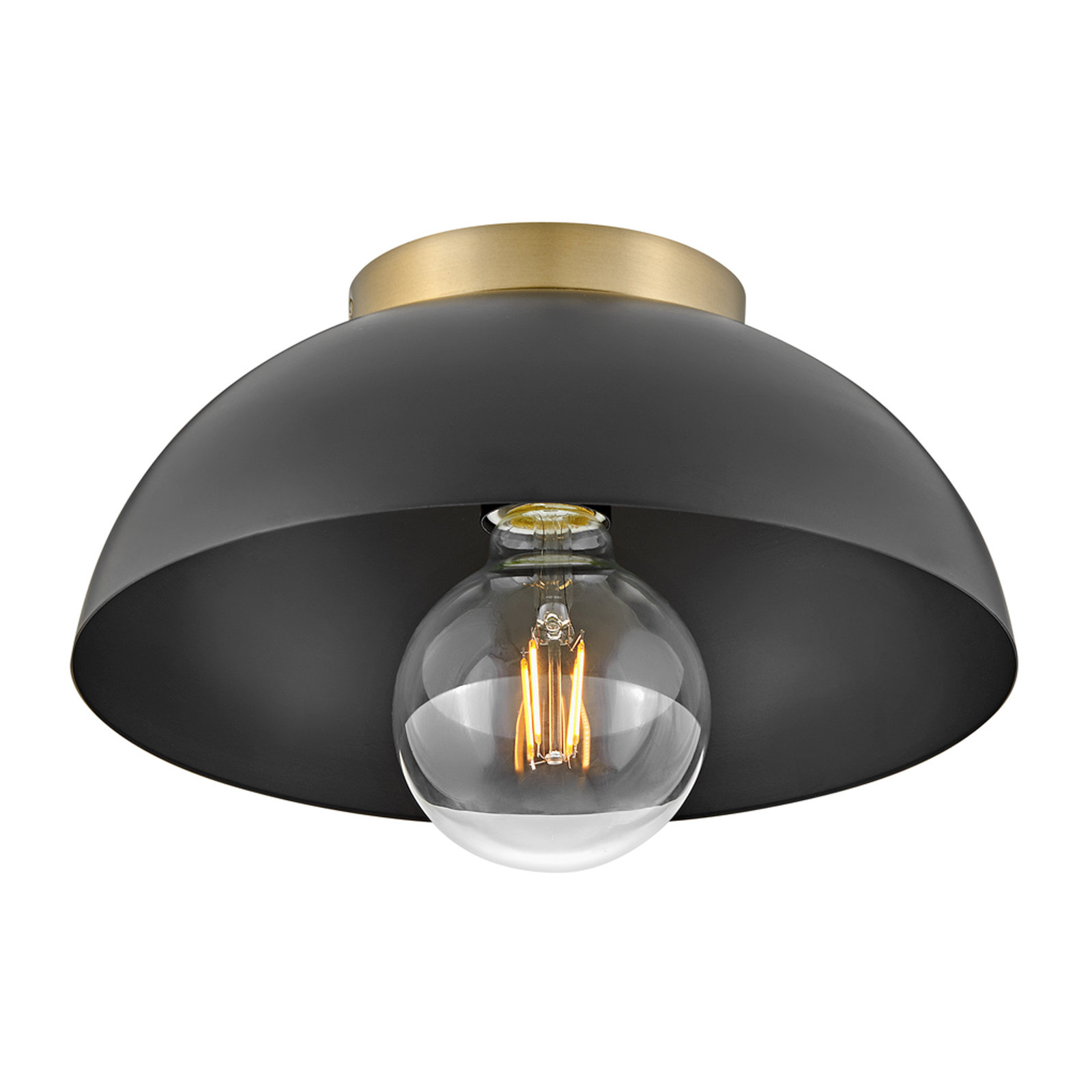 Kebo Single Light Flush Mount, Black
