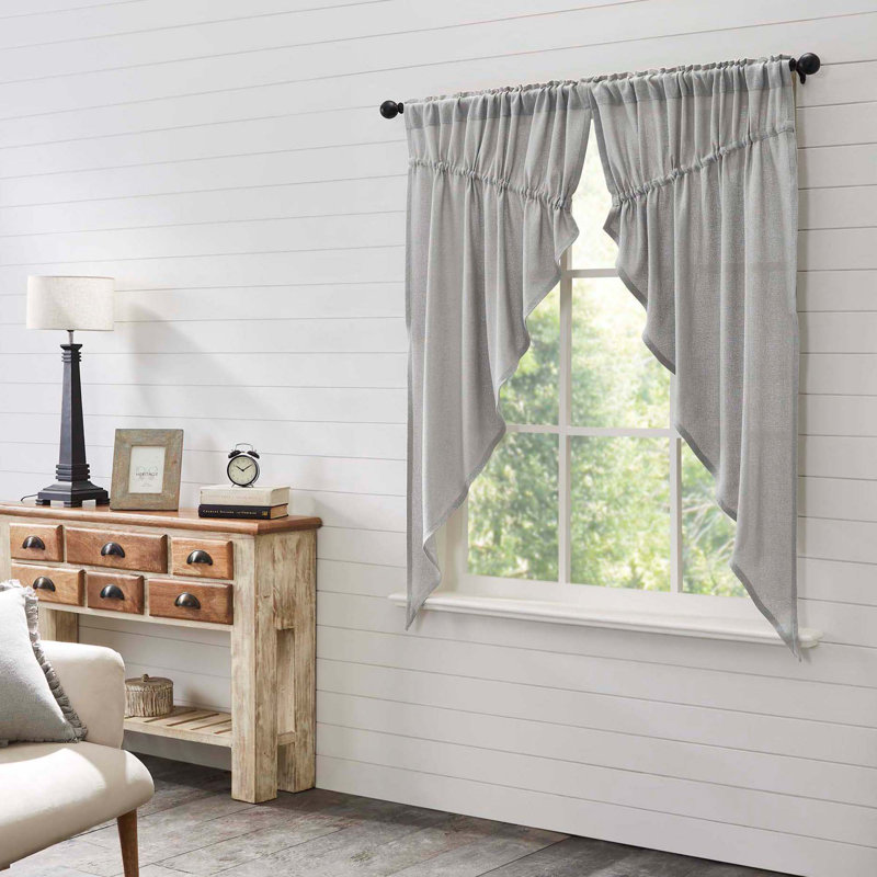 Paire de rideaux semi-transparents avec passe-tringle Braynon, l 36 po x L 63 po
