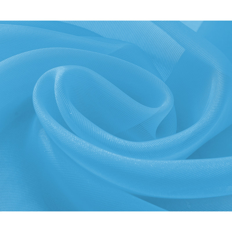 Batavia Voile Solid Sheer Grommet Window Curtain Panel, Neon Blue, 54" W x 90" L