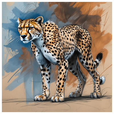 Tapisserie murale guépard - Illustration de guépard