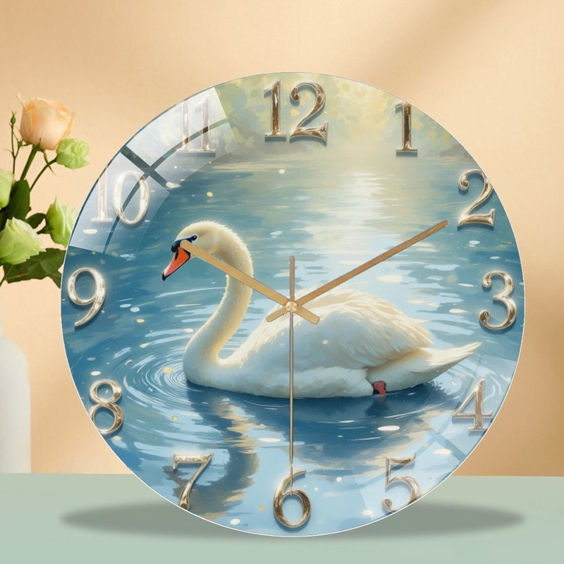 Horloge murale élégante Swan
