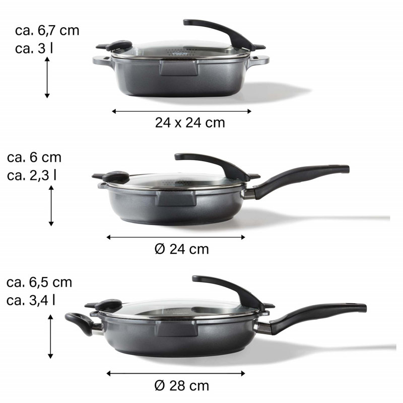 6 - Piece Non-Stick Aluminum Cookware Set